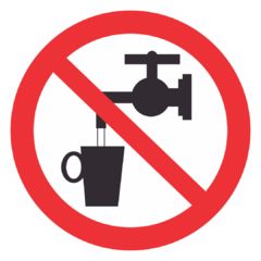 Запрещающий знак Р05 Запрещается использовать в качестве питьевой воды