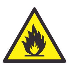 Предупреждающий знак W01 Пожароопасно. Легковоспламеняющиеся вещества