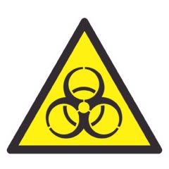 Предупреждающий знак W16 "Осторожно. Биологическая опасность (Инфекционные вещества)"