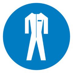 Напольный знак FМ07 "Работать в защитной одежде"