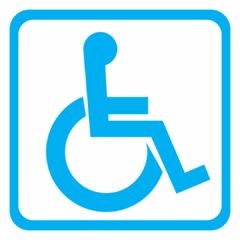 Напольный знак DS02 "Доступность для инвалидов в креслах-колясках"