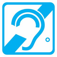 Напольный знак DS03 "Доступность для инвалидов по слуху"