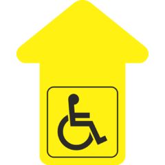 Напольный знак DS17 "Стрелка указатель направления движения для инвалидов в креслах-колясках"