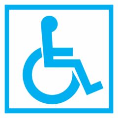 Знак DSW02 "Доступность для инвалидов в креслах-колясках"