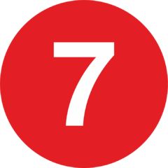 Cамоклеящийся знак FG1-7 (цифра "7")