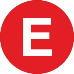 Cамоклеящийся знак FG2-E (цифра "E")